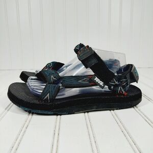 Teva Hurricane XLT2 Black Blue Slip On Comfy Flt Hiking Summer Sandals I633
